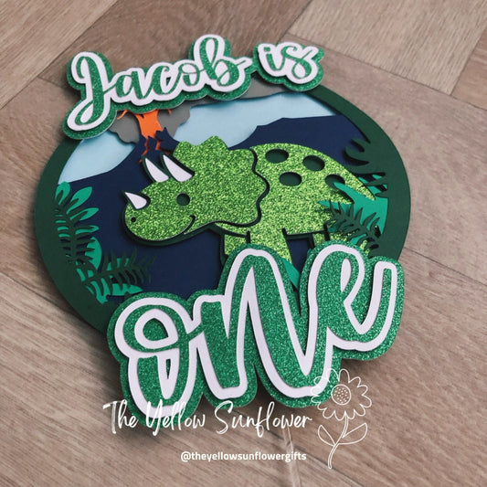 Personalised Dinosaur 3D Cake Topper
