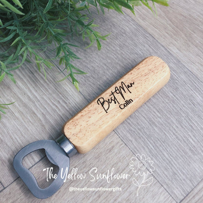Personalised Wedding Party Wooden Bottle Opener