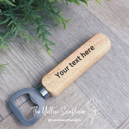 Personalised Wedding Party Wooden Bottle Opener