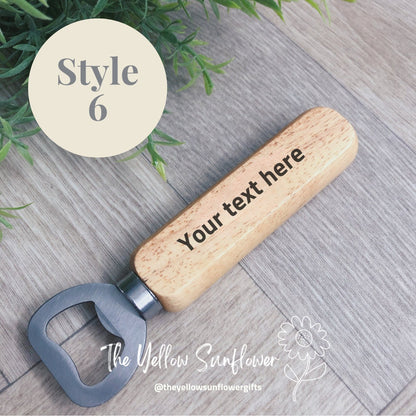Personalised Fathers Day Wooden Bottle Opener